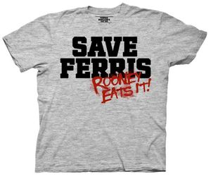 Ferris Bueller Günü Kayıt Ferris Rooney Yiyor Erkek Tshirt Mediumtops Bütün Tee Özel Environtal Baskılı Tshirt3100346