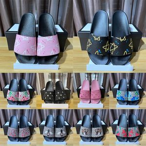 Designer Gucci Sandals Womens Mens Floral Animal Prints Guccir Slippers Famous Red Blue Pink Black Flat Mules【code ：L】GG Slides Beach Shoes