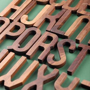 Декоративные фигурки натуральные ореховые деревянные буквы DIY английский алфавит комбинированные стены искусство ремесло детское декор декор спальни
