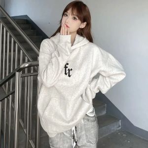 Erkek Giysileri Hoodies Yok Logo Overfit Sweatshirt Erkekler için Sweatshirt Kapşonlu Siyah Estetik Y2K Vintage Tek Parça Kore tarzı Kış Ucuz S