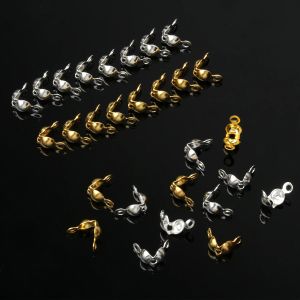 300pcs kutulu iki renkli konektör toka takma bilyalı zincir calotte uç Crimps Boncuklar Bilekler DIY mücevherleri için 8mm Yapma