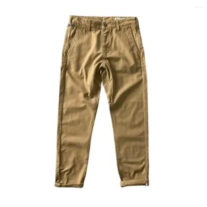 Calças masculinas, homens confortáveis calças de inspiração de inspiração retro com vários bolsos, resistente ao design de design de ajuste para fora para o ar livre