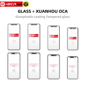 10 шт. G+ OCA Оригинальное отверстие 1: 1 для iPhone 12 13 11 14 Plus Pro Max Mini X XS XR MAX Glass+ OCA ЖК -сенсорный объектив.