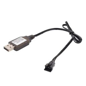 4.8V SM 2P Fiş USB Şarj Kablosu Kablosu Hattı 6.4V/7.4V Şarj Cihazı SM-3P 4P JST Fiş RC Oyuncaklar Ni-CD Pil Rc Arabalar için RC