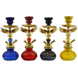 Shisha Su Boru Aksesuarları Hookah Sngle Tüp Kartal Pot Arap tarzı Cam Pot Seti