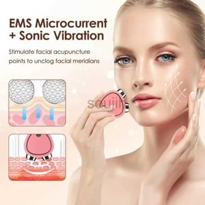 Массагер с массагером EMS Beauty Instrument Mini Portable Face Massager Micro Current Delicate Contour Lifting Perforing Skin Care 240409