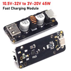 10,5V-32V до 3V-20 В 45 Вт USB Тип C QC3.0 DC Fast Charge Adapter Power Adapter IP6518 Полный протокол плата зарядки