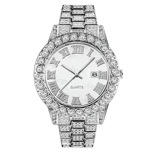 VVS Watch Moissanite Watch Diamond Watch Buzlu Saatler Erkekler Kadınlar Yeni Marka Hip Hop Su Geçirmez Ultra Parlak Lüks Moda Mekanik Otomatik Saat