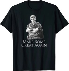 Gaius Julius Caesar Faça Roma grande novamente História romana Tshirt Summer Cotton Oneck Manga curta Mens camiseta S3xl 240409