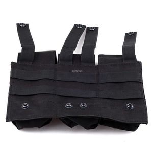 Taktik Molle Triple Magazine Poşetleri Üçlü Çekim Mag Pouch Wargame Paintball Pouch Ekipmanı M14 AK47