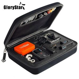 Aksesuarlar Glorystar Taşınabilir Orta Kamera Çantası Eva Depolama Paketi GO Pro Kahraman için Taşınabilir Kılıf