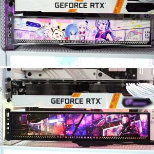 Resfriando o suporte da GPU Argb personalizado, Aura Sync RTX 4090 3090 Bracket de placa gráfica de anime, 4080 4070 VGA Support Gamer Gabinet Peças