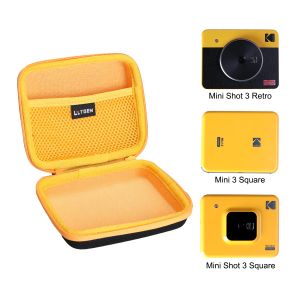 Çantalar ltgem su geçirmez Eva Kodak mini için sert çanta 3 retro mini çekim 3 squre/mini çekim 3 anlık kamera fotoğraf yazıcısı