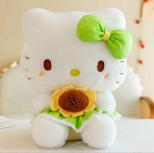 35cm ayçiçeği yeni kedi bebek peluş oyuncak bebek üreticileri doğrudan satış sevimli yastık toptan satış
