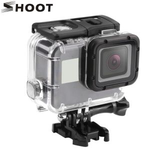 Kameralar Gopro Hero için 40m sualtı su geçirmez kasa 5/6/7 Black Go Pro 6/7 Spor Kamera Dalış Koruyucu Konut Aksesuar