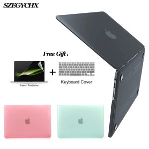 MacBook Air için Dizüstü Bilgisayar Kılıfı 13 Case M1 2022 M2 AIR 15 2023 Pro 14 16 2023 M3 Kapak Mac Book Pro 13.3 Funda Mat Sert Kabuk