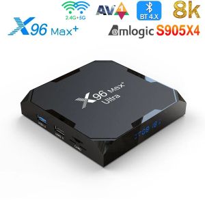 Box 2022 x96 Max Plus Ultra Smart TV Box Z Systemem Android 11 Procesor Amlogic S905x4 Czterordzeniowy av1 Wifi Bt H.265 8K Aktualizac