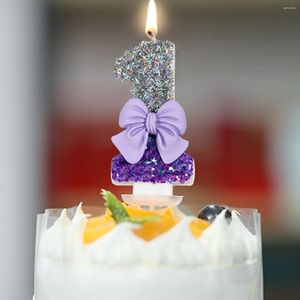Партийные принадлежности 3,35 дюйма фиолетовые свечи по случаю дня рождения Большой торт для вечеринок праздновать свадебные украшения