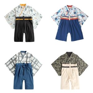 Одежда поставлен осень Новый Кимоно новорожденные девочки для девочек Японский стиль детские ссоры с пижама