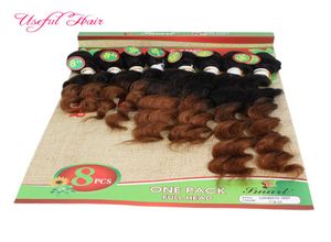 Venda a extensão do cabelo de trama humana peruana pacote de cabelo brasileiro 250g Cabelo de trança humana brasileira 8bundles enrolados para BLAC8330402