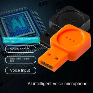 Аксессуары Новый AI Smart Voice Multifunction Microphone Portable USB Smart Voice Control Многоцветный конвертер языка для Win 8/8/10