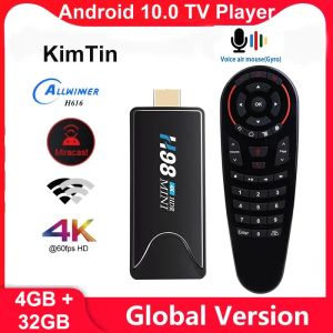 Kutu 2022 Akıllı TV Stick Android TV Kutusu 10 4G 32G 3D Video 4K 2.4G 5G WiFi Bluetooth H616 Quadcore Set Üst Kutu TV dongle Alıcı