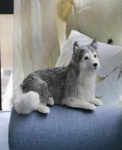 Dorimytrader Simulation Animal Husky Plush Toy Dog Samoyed Doll Polyetylene Furs Подарок ремесленные изделия украшения Dy800327587066