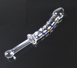 Большой Pyrex Glass Dildo Glass Artificial Penis Dick Double Conned Огромный длинностальный дилдо пенис анал бусин Beads Bult Produce Sex Products Y188434083