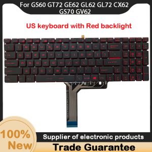 Клавиатуры Новая клавиатура ноутбука США для MSI GS60 GT72 GE62 GL62 GL72 CX62 GS70 GV62 MS16J5 MS1796 MS1799 MS16J9