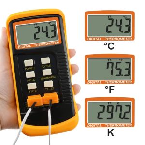 Termoparoparo LCD Profissional Termopar -50C-1300C K-TYPEMPER DIGITAL METEMENTO DIGITAL METURO DO METRO DO CANAL DA FOLHA C/F/K