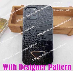 P Designer Phone Case для iPhone 12 Pro Max 11 XR XS 7 8PLUS Crocodile Skin Texture PU