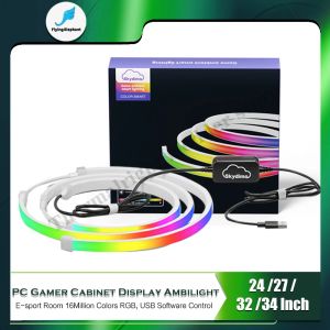Охлаждающий компьютер RGB Atmosphere Light, Esport Room Desktop Monitor Ambilight, фоновая 3D Music Led Strip, 5 -В USB -управление программным обеспечением