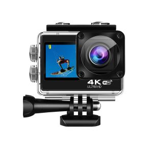 Kameralar% 100 Orijinal MLLSE 4K 60 FPS GO Pro Hero Sport Action Camera 2.0 LCD 30m Su Geçirmez 4K WiFi Sport Kamera Çift Ekran Kamera