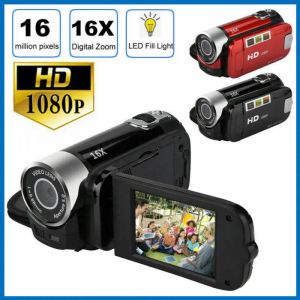 Kameralar En Yeni 1080p Kamera Tam HD 16 Milyon Piksel DV kamera Dijital Video Kamera Ekranı TFT LCD 24MP 16X Gece Çekim Dijital Zoom