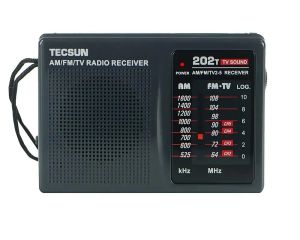 Radio Tecsun R202T AM/FM/TV Pocket Radio Receiver Buildin Disceer Internet Portable Radio FM/FM/TV Pocket Ryde Radio