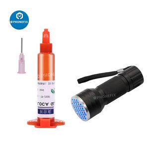 TP-2500 5ML UV Tutkal Loca Optik Sıvı Terek Yapıştırıcı, UV Kesme Işıklı Işık Tornavida Seti