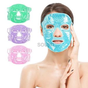 Массагер с массажером Ice Pack Ice Bead Gel Bead Gace Mask Mask Care Ice Face Mask Hot and Cold Mask Massing Massage Massage Skin Tool 240409