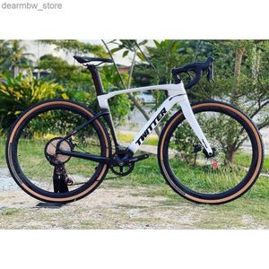 Bisikletler Twitter karbon çakıl bisiklet 700x40c bisiklet off-road bicyc 12/22 Hız Disk Fren Yolu Yarış Bisiklet Kentsel Binicilik L48