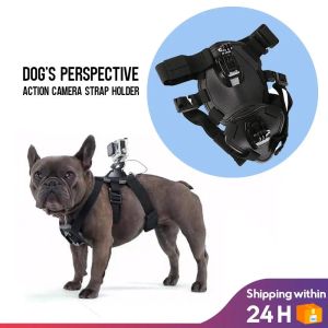 Kameralar Ayarlanabilir Getirme Köpek Kayışı GoPro Kahraman 10 9 8 Köpek Kabumu Göğüs Kemeri Montajı için 360 SJCAM YI 4K DJI Aksiyon Kamerası