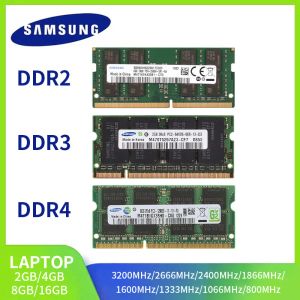 Rams Samsung Dizüstü bilgisayar RAM DDR4 DDR3 DDR2 16GB 8GB 4GB 2GB 3200 2666 2400 1866 1600 1333 1066 800 667MHz Samsung Defter Memoria