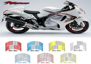 Adesivos refletivos para proteção de rodas de moto, filme à prova d'água de decalques decorativos multicoloridos para Suzuki Hayabusa GSXR131439926