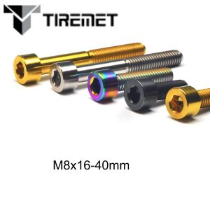 TiRemet M8x16 20 25 30 35 40 мм Allen Hex Head Titanium Bolts Винт Уголовок Крышка Горная дорога BMX Bike