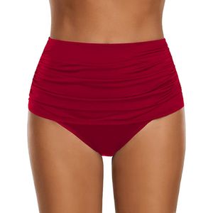 Büyük boyutlu kadın bikini dipleri yüksek belden mayo panties için bayanlar için panties dantelli yüzme şort mavi siyah kırmızı