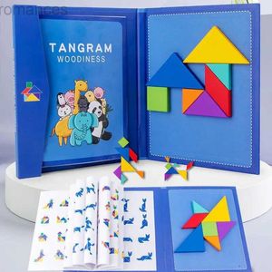 MAGNET'ler Manyetik Oyuncaklar Ahşap Yapboz Manyetik Tanram Bulmaca Kitabı Çocuklar İçin Eğitim Oyuncakları Bebek Çocuk Taşınabilir Montessori Öğrenme İstihbaratı 240409