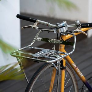 Яростно велосипедная корзина с фиксированной передачей многофункциональная передняя ультра световая винтажная рама алюминиевого сплава велосипедные корзины 240329