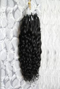 7A Микро -петля Человеческие волосы бразильские наращивания 100 г вьющиеся китайские волосы Черные микро -петли наращивания волос глубоко вьющиеся 8584623