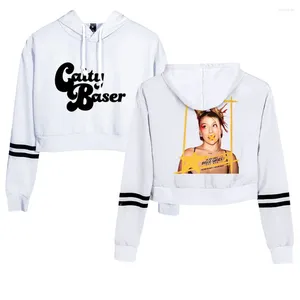 Мужские толстовка Caity Baser хип-хоп 2D Принт пупочный свитер.