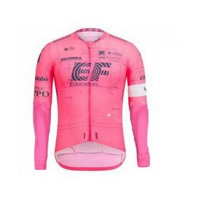 Kış Polar Termal Sadece Bisiklet Ceketleri Giyim Giyim Uzun Jersey Ropa Ciclismo 2021 EF EĞİTİM FIRST PRO TAKIMIZS4XL1624169