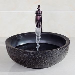 Jieni черная керамическая раковина для ванной