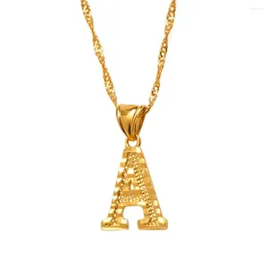 Collane a ciondolo A- Z Piccole lettere Donne/Girl Oro Colore Gold iniziale Lettera inglese ALPHABET